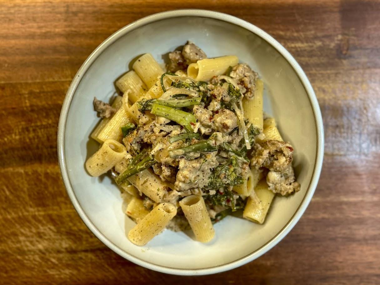 Creamy Sausage, Broccolini & Fennel Rigatoni
