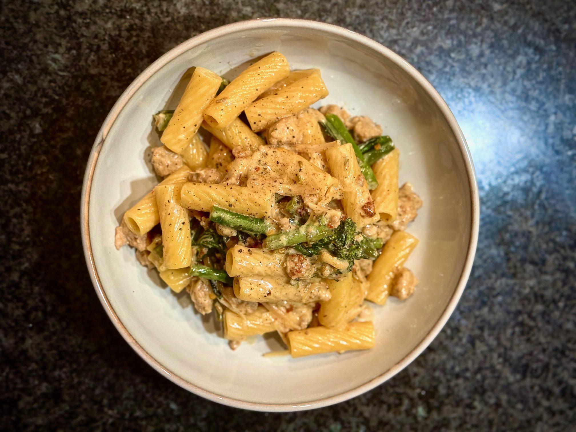 Creamy Sausage, Broccolini & Fennel Rigatoni