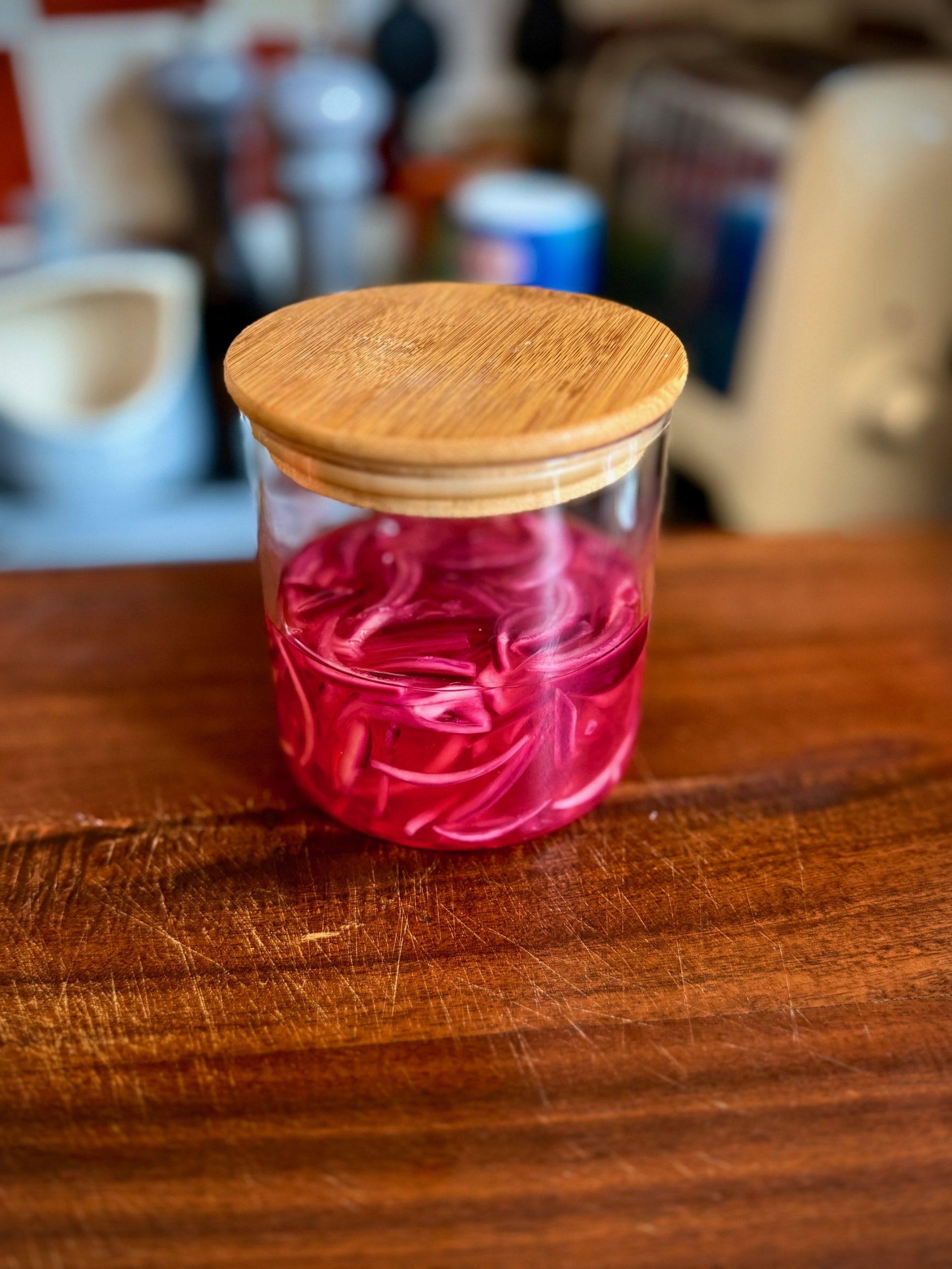 Sweet and Sharp Pickled Red Onions