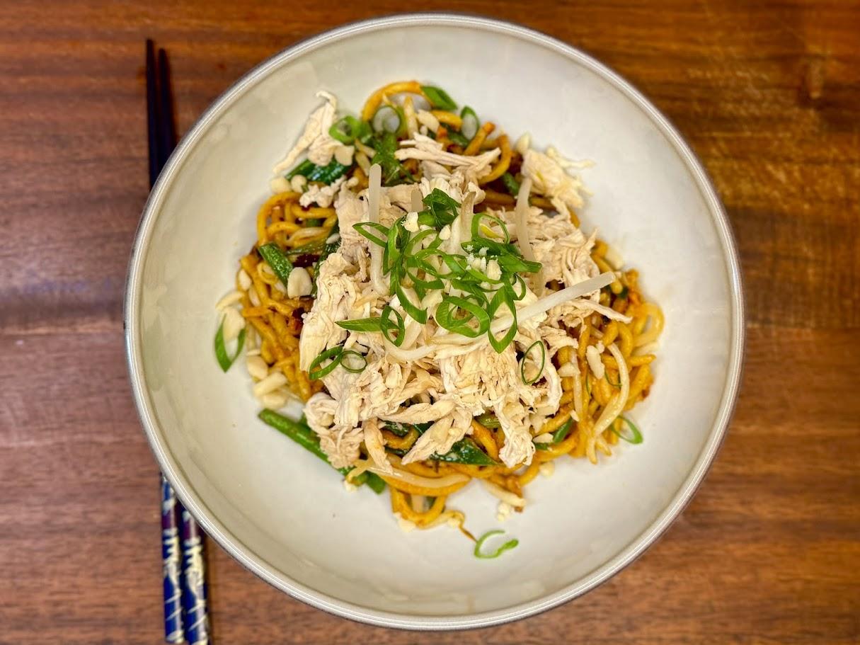 Succulent Shredded Chicken & Peanut Chilli Noodles