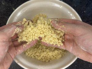 Shortcrust pastry crumbs