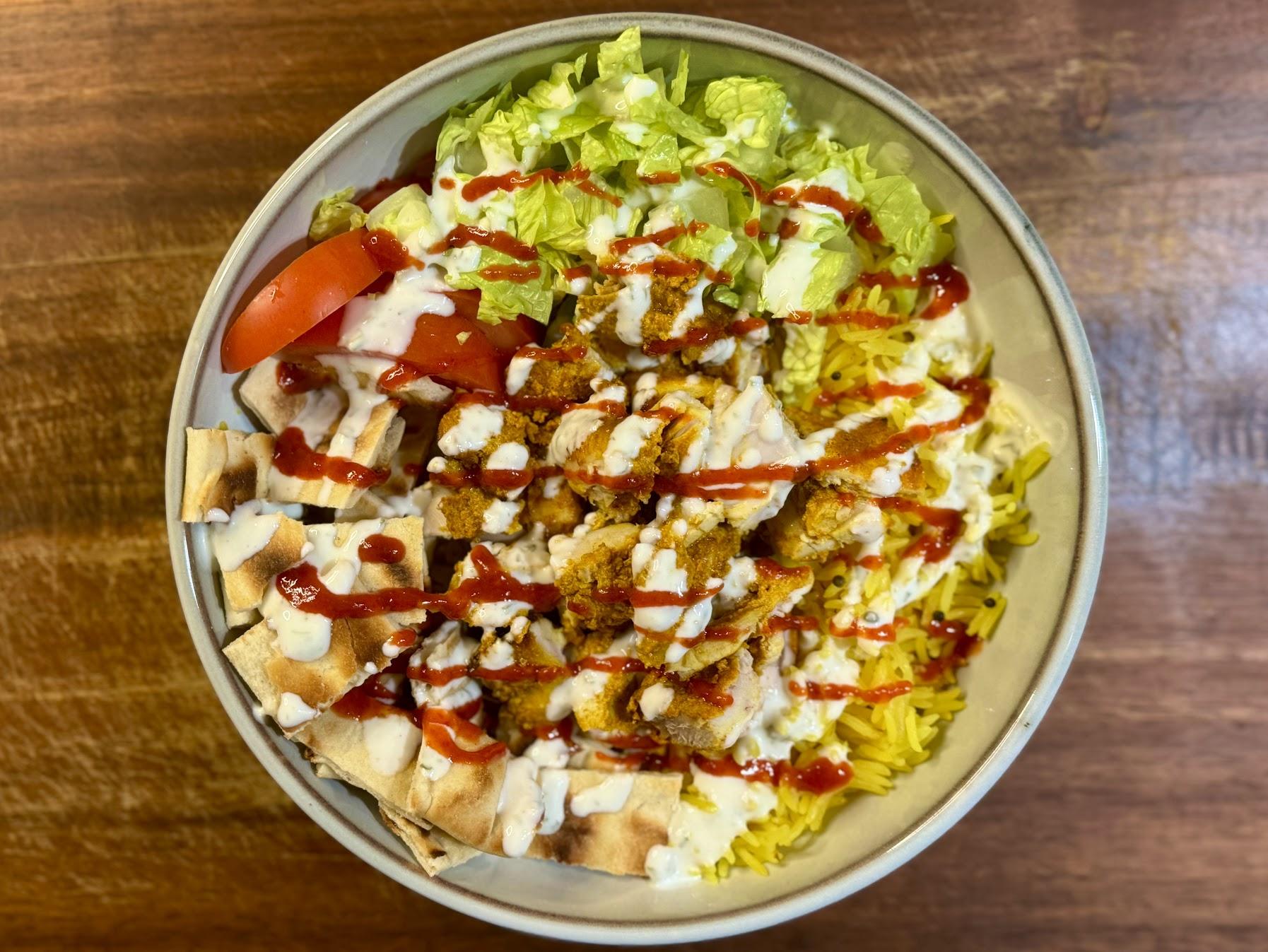Halal Cart Chicken, Rice & Salad Bowls